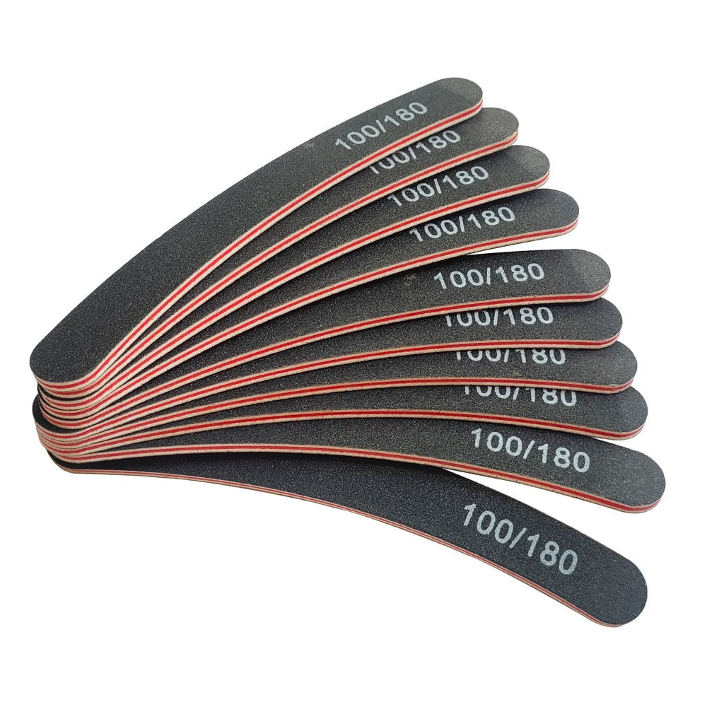 Lima de Uñas 100/180 Grano Media Luna