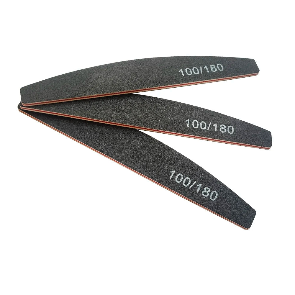 Lima de Uñas 100/180 Grano Media Luna