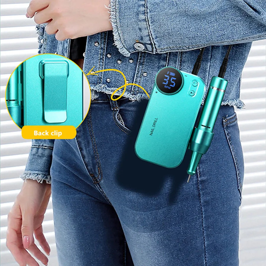 Fresa de Uñas 35.000 RPM Recargable – Manicura Profesional en Casa