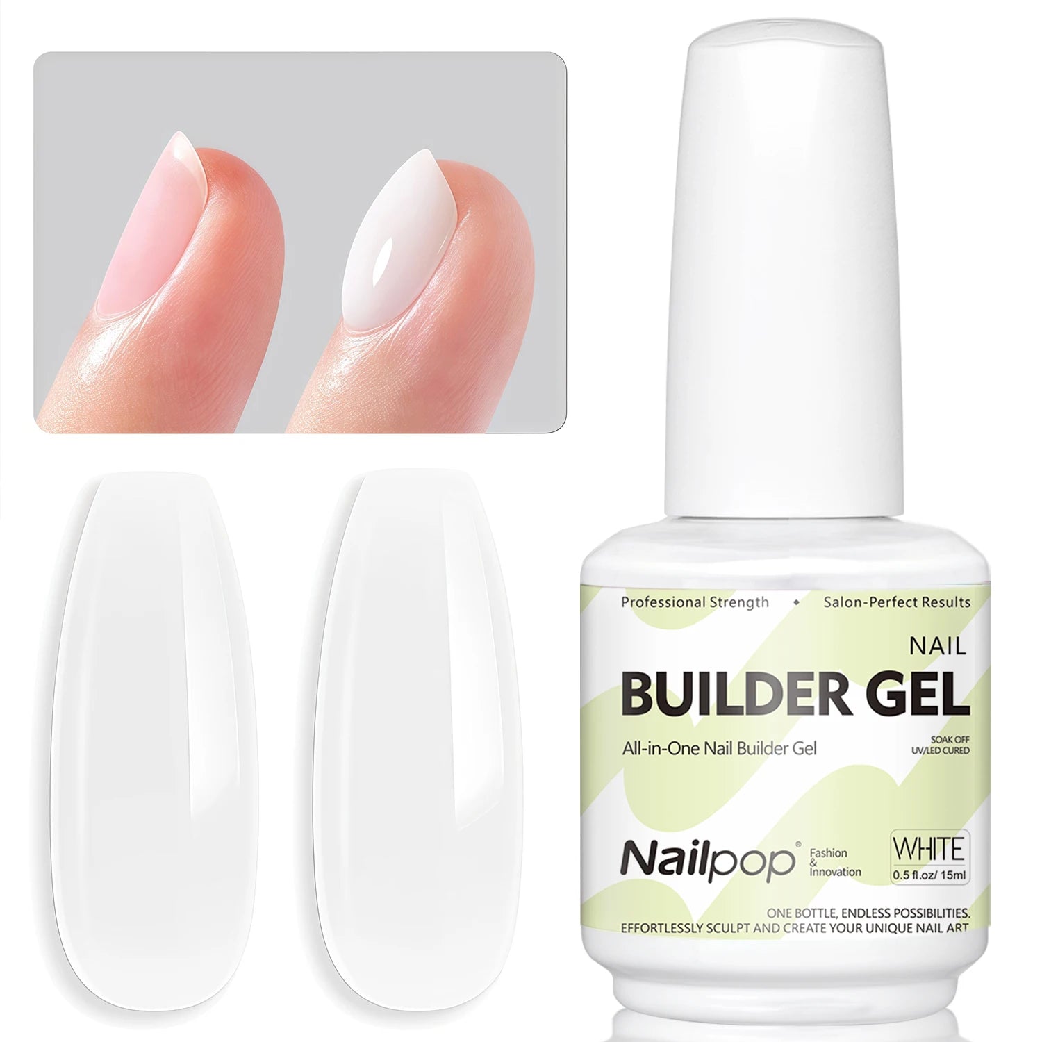 Gel Constructor 7 en 1 Nailpop 15ml – Builder Gel UV para Extensión y Fortalecimiento de Uñas