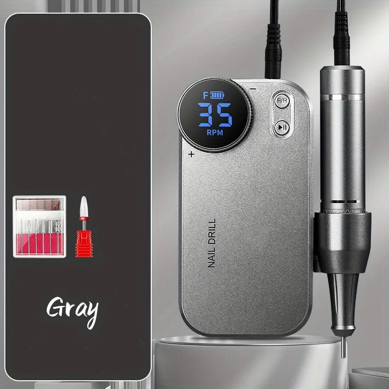 Fresa de Uñas 35.000 RPM Recargable – Manicura Profesional en Casa