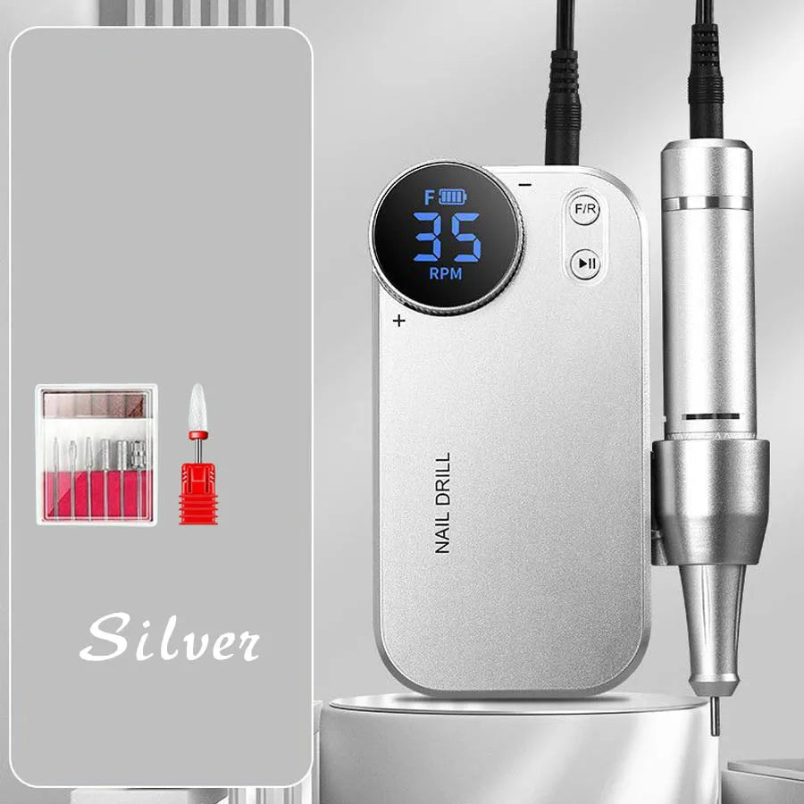 Fresa de Uñas 35.000 RPM Recargable – Manicura Profesional en Casa