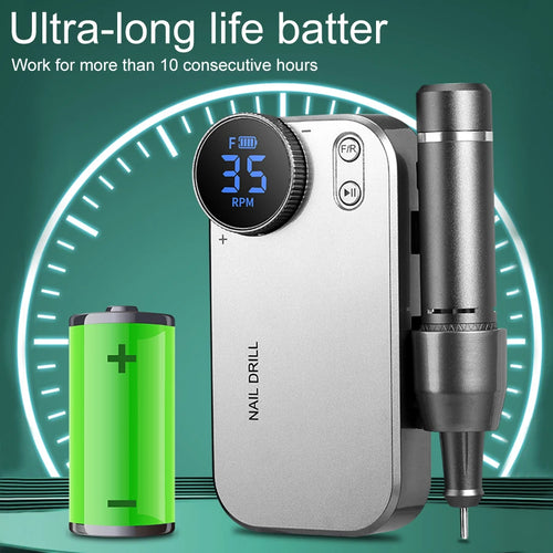 Fresa de Uñas 35.000 RPM Recargable – Manicura Profesional en Casa